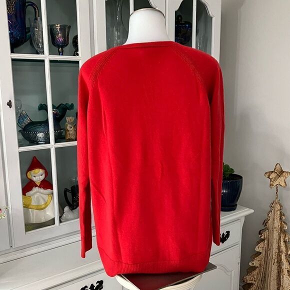 Gap Red Sweater V-neck Size XS - Picture 5 of 7